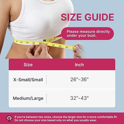 Fit Geno Posture Corrector for Women: Adjustable Lightweight Upper Back Brace for Neck Shoulder & Upper Back Pain Relief - Improve Posture Correct Hunchback Slouching Kyphosis Invisible Under Clothes (M/L Under Bust 32"-45")