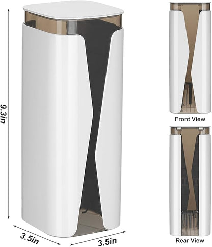 Cup Dispenser, Wall Mounted Mouthwash Cup Dispenser Fit 3oz-5oz Disposable Cups, Pull Type Water Cooler Cup Holder for Bathroom Office Gym School -White