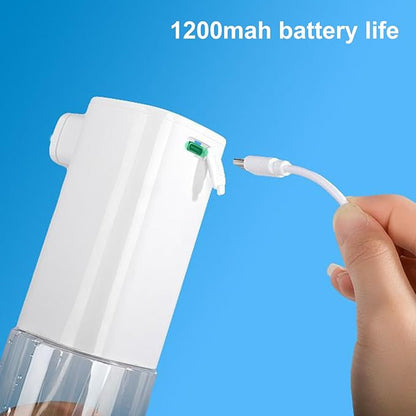 Foaming Hand Soap Dispenser Automatic - Puppy Soap Dispenser for Bathing, Shampoo Frother | Touchless Design, Rechargeable 1200mAh Battery, 300ml Capacity, ABS Material, 21x8.5cm