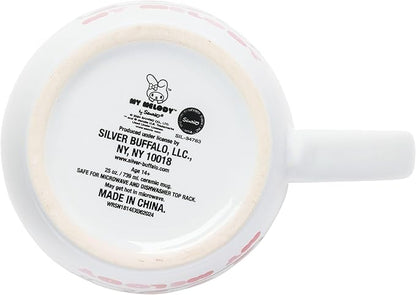 Silver Buffalo Sanrio Hello Kitty and Friends Jumbo Curved Ceramic Mug Featuring My Melody, 25 Ounces