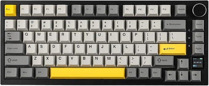 EPOMAKER Ajazz AK820 Pro 75% Wireless Mechanical Keyboard with TFT Smart Display&Knob, Gasket-Mounted Gaming Keyboard, Bluetooth/2.4GHz/USB-C Wired (Grey, Flying Fish Switch)
