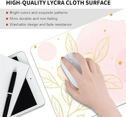 Square Mouse Pad Watercolor Phnom Penh Flowers, Personalized Premium-Textured Custom Mouse Mat Design, Washable Mousepad Cloth, Non-Slip Rubber Base Computer Mouse Pads for Wireless Mouse