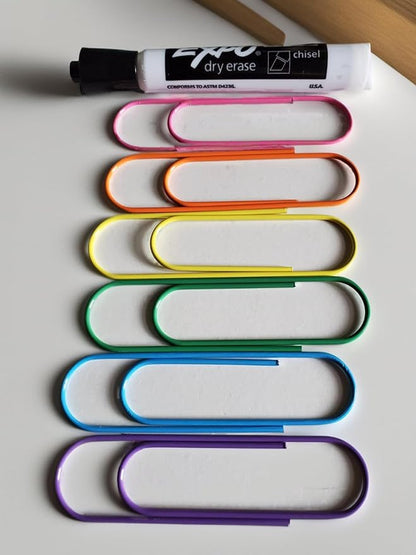 40-Pack 4 Inches Mega Large Paper Clips - 8 Colors Per Color 5pcs 100mm Cute Paper Needle Multicolor Bookmark,Office Supply Accessories (8 Colors/40pcs)