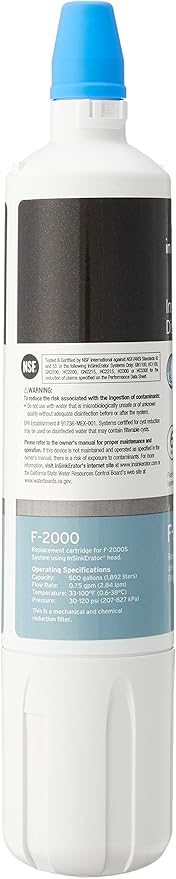 InSinkErator View Instant Hot & Cold Water Dispenser System - Faucet & Tank, Chrome, HC-View-C & F-2000, 1 Count (Pack of 1), White