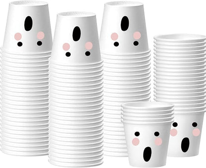 50 Pcs Halloween Shot Cups 2oz Paper Disposable Shot Glasses Mini Halloween Party Cup for Party Drinking Supplies