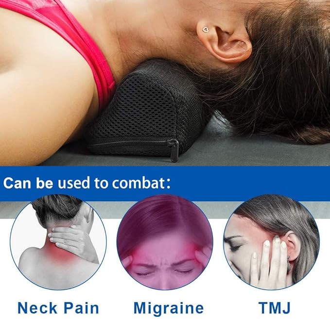 StrongTek Cervical Neck Wedge – Firm Foam Orthotic Block for Neck Curve Restoration, Support for Posture Correction, Headache Relief, and Cervical Traction at Home