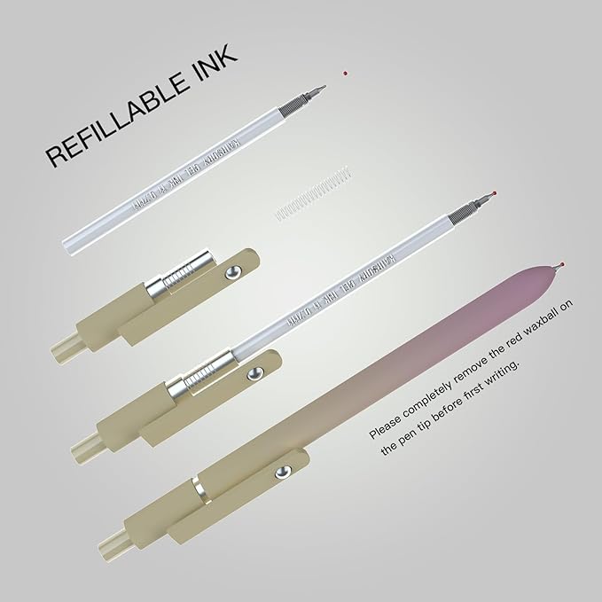 Black Gel Pens, Retractable Gel Ink Refills Bulk for Twist Pens, Fine Point 0.7mm Ink, Smooth Writing Retractable Click Refills(15 Pcs Black Ink-0.7mm)