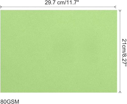 MECCANIXITY 50 Sheets Colored Copy Paper 8.3 x 11.7Inch Printer Paper 80gsm Light Green for Office Printing, Document Copying, Invitations, Forms, Art Projects