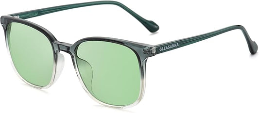 Sleep Glasses for 99.9% Blue Light Glasses Dual AR Coatings Green Lens for Computer Gaming Reduce Eyestrain