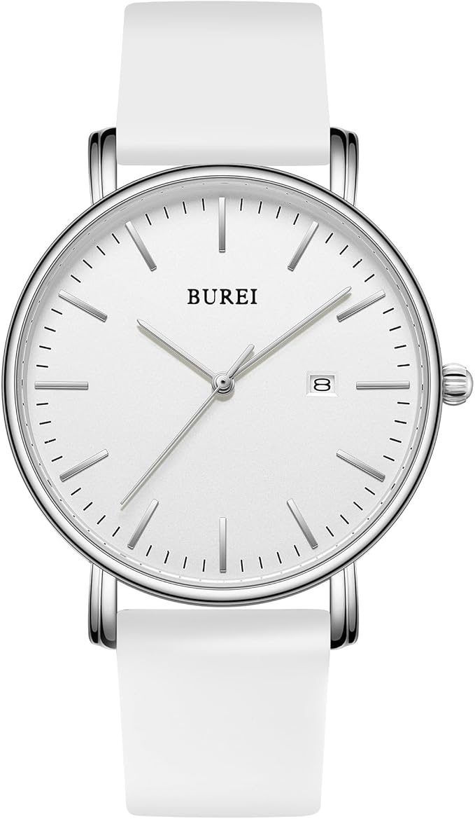 BUREI Men Wrist Watches Fashion Minimalist Analog Quartz Waterproof Watches for Men