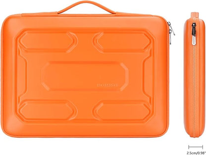 DOMISO 15.6 inch Laptop Sleeve with Handle Shockproof Waterproof EVA Protective Case for 15.6" Yoga 720 IdeaPad 310 320 ThinkPad T570/Legion 5 Gen 6/HP Envy 15/15.6" Notebooks, Orange