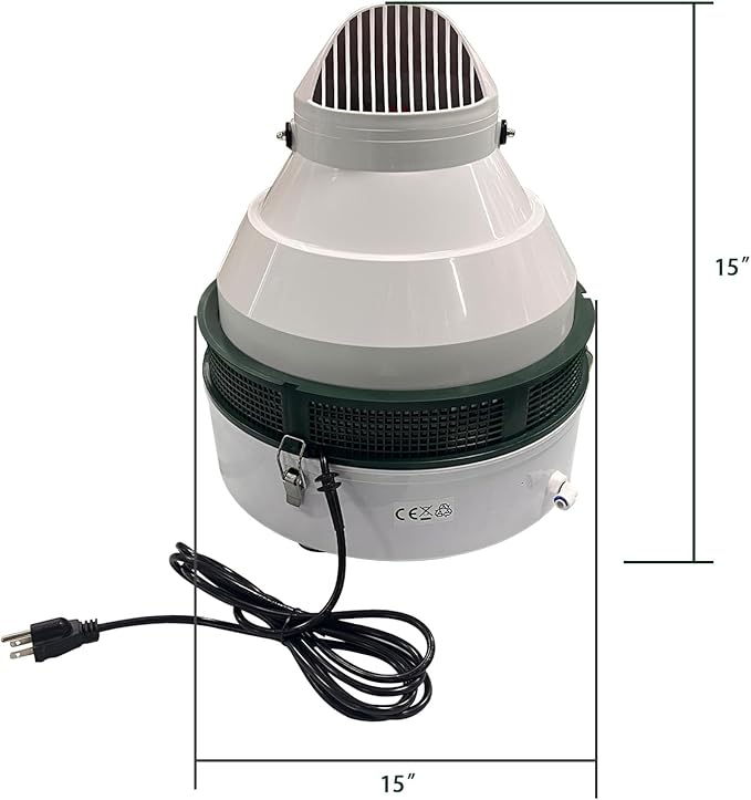200 Pint Air Humidifier Commercial Grade Mist And Mist Hydroponic Growth Chamber，Industrial Grade Humidifier With Multi-Directional Fogging Head, Indoor Plant For Large Rooms
