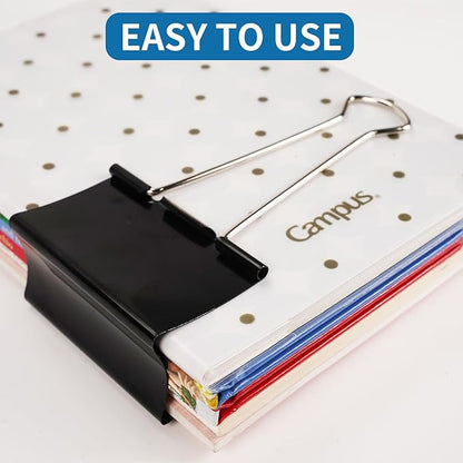 Jumbo Binder Clips 3 Inch - Extra Large Binder Clips 10 Pack, Heavy Duty Office Binder Clips for Paper, Documents, School & Office Supplies (10, 3 inch)