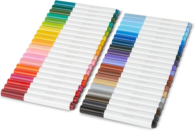Amazon Basics Broad Line Washable Markers, Pack of 40, Multicolor