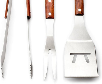 Outset QB00 BBQ, 1 EA, Rosewood 3 Piece Tool Set