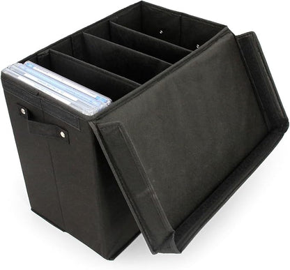 Document Storage Box - Large Organizer with Handle, 3 Divider File Container, Portable Durable Storage Case | Office School Home Car Bedroom Living Room Travel for Comic Book Paper Record Holder