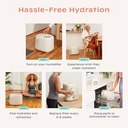 Canopy Large Room Humidifier, Moonstruck, Large Living Space, 36HR Run Time, 5.5L Tank - Includes Canopy Humidifier Plus, Diffusion Well, Unwind Aroma, Filter, Power Cord & Adapter
