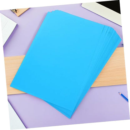 100pcs Colored Printer Paper Smooth Surface Fast Drying Copy Paper for DIY Craft Printing Office Use Blue