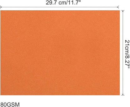 MECCANIXITY 50 Sheets Colored Copy Paper 8.3 x 11.7Inch Printer Paper 80gsm Orange Red for Office Printing, Document Copying, Invitations, Forms, Art Projects