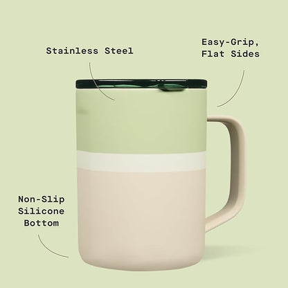 Corkcicle Classic Coffee Mug - Triple Insulated Stainless Steel for Travel - Shatter-Proof Lid - Keeps Drink Hot Over 3 Hours - Holiday Mug Gift - Great for Gifting Warmth - 16 oz - Grogu