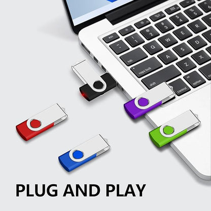 AreTop 8GB 100-Pack Flash Drive, Bulk USB 2.0 Memory Stick Thumb Drives(8GB 100 Pack, Mix Color)