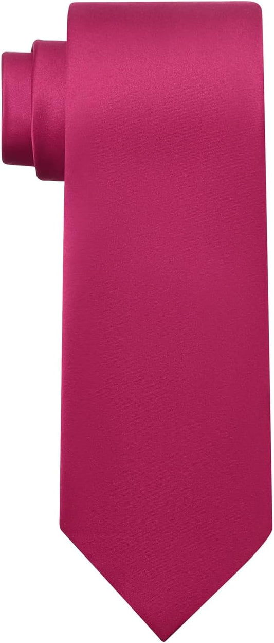 KOOELLE Men's Ties Solid Pure Color Plain Neckties Formal Black Ties For Men