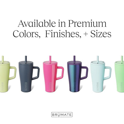 BrüMate Era 30 oz Tumbler with Handle & Straw | 100% Leakproof Insulated Water Bottle Tumbler with Lid & Flexible SoftSip Straw | Made of Stainless Steel | Cup Holder Friendly | 30oz (Violet Crush)