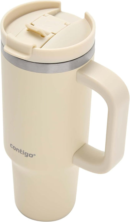 Contigo Streeterville 30oz Tumbler, Stainless Steel Vacuum Insulated, Leak-Proof, Cold for 29 Hours, Fits in cupholders, Oatmilk