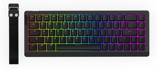 EPOMAKER HE68 Lite Hall Effect Gaming Keyboard, 8k Polling & 128K Scan Rate, 0.005mm Adjustable Trigger, 0.125ms Latency, 5-Layer Sound-Dampened, Snap Key, SOCD, A-RGB, Wired, Mac Software (Black)