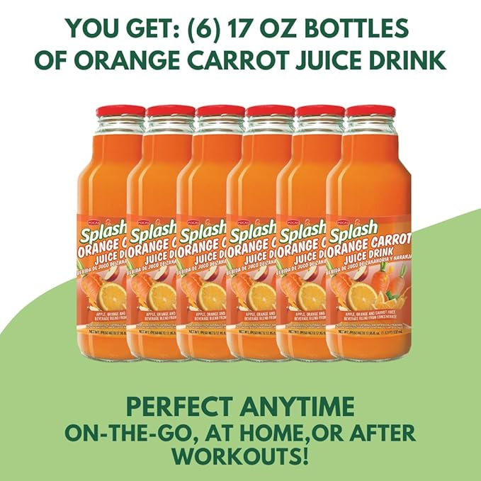 SPLASH Orange Carrot Juice Drink 532ml, 6 Pack