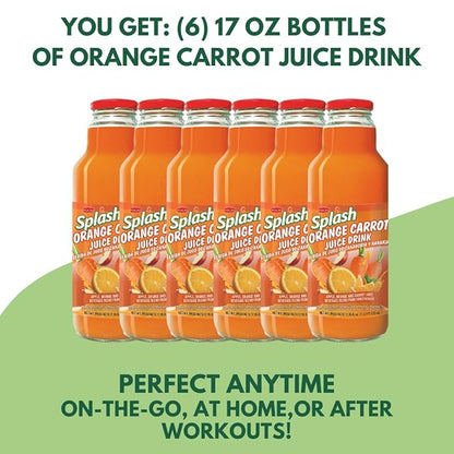 SPLASH Orange Carrot Juice Drink 532ml, 6 Pack