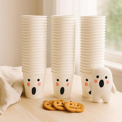 50 Pcs Halloween Shot Cups 2oz Paper Disposable Shot Glasses Mini Halloween Party Cup for Party Drinking Supplies