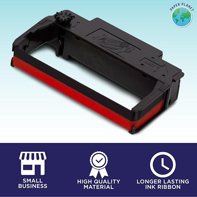 Red and Black Ink Printer Ribbons for Toast Kitchen Printer by Paper Planet | 12 Ribbons | TKP300 SNBC BTP-M300