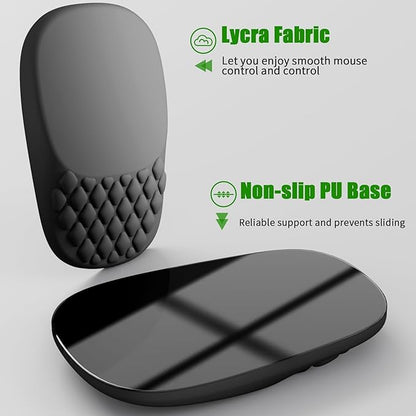 VAGAU Ergonomic Mouse Pad with Wrist Support, Wrist Rest Pain Relief Mousepad Memory Foam & Non-Slip PU Base for - Gaming, Office and Home (Black)
