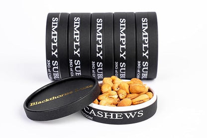 SINGLE SERVE PACKS (Pack of 5) Simply Sublime Cashews Roasted Lightly Salted – Jumbo, Hand Sorted & Roasted with Himalayan Pink Salt – Impress your guests with this rare bit of indulgence.