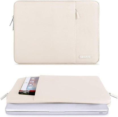 MOSISO Laptop Case 15 inch, 15 inch Laptop Sleeve Compatible with MacBook Air 15 M4 A3241 M3 A3114 M2 A2941 2025 2024 2023,Dell XPS 15,Polyester Vertical Computer Sleeve Bag with Pocket, Sand