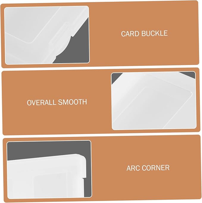 4Pcs Clear Plastic File Box A4 File Document Box Portable Project Case Paper Storage Container for Magazine, Scrapbook, Office School Document Organizer