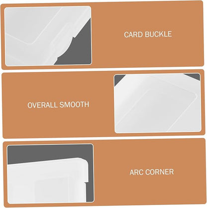 4Pcs Clear Plastic File Box A4 File Document Box Portable Project Case Paper Storage Container for Magazine, Scrapbook, Office School Document Organizer