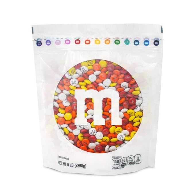 M&M’S WORLD Pre-Designed Congrats Milk Chocolate Candy - 5lbs of Bulk Candy in Resealable Pack for Congratulatory Gifts, Achievements, Party Favors, Client Thank You and Customer Appreciation
