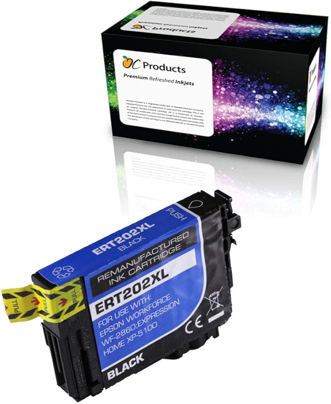 Remanufactured Ink Cartridge Replacement Pack for Epson 202 202XL for XP-5100 WF-2860 (Black)