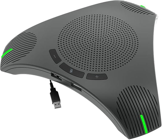 Octopus Conference Microphone and Speaker, 360° Omnidirectional USB Speakerphone, Microphone Intelligent DSP Noise Reduction for Meeting Room up to 10 People