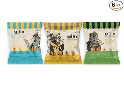 Müix Snacks, Special Flavor Trail Mix - (2.3 Ounce Bags, Pack of 6) Contains; Honey Mix, Exotic Mix, and Rustic Mix, Snack Variety Pack Mix, Premium Snack Mix