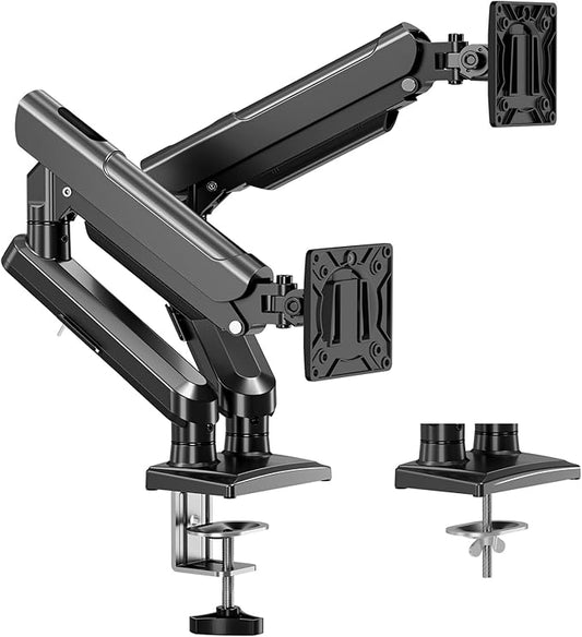 Dual Monitor Arm for 17-32 Inch Computer Screens, 22lbs per Arm, Full Motion Monitor Desk Mounts for 2 Monitors, Gas Spring Desk Mount, VESA Mount, Freelift Pro