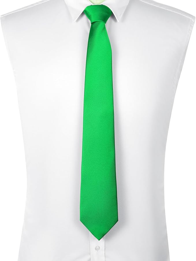 DecTwig Men's Ties Solid Color Formal Neckties 3.15" (8CM) Black Ties For Men