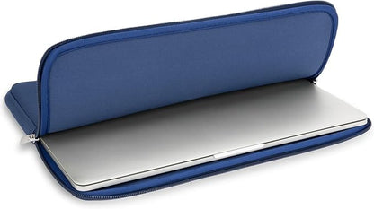 RAINYEAR Laptop Sleeve Case Compatible with 13.3 Inch Notebook Computer Tablet Chromebook 14" MacBook Pro M1 M2 M3 M4 Pro/Max Soft Cover Protective Case Zipper Carrying Bag (Navy Blue)