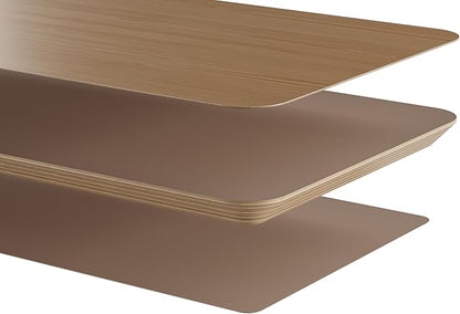 White Oak Dual‑Tier Ergonomic Desk Setup – Modern Wooden Monitor Stand & Workspace Riser, Home Office & Minimalist Aesthetic (White Oak, Large)
