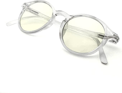 J+S Vision Blue Light Blocking Glasses for Men Women | Computer Gaming Work| Anti Strain Fatigue UV Glare | Medium-Small Fit