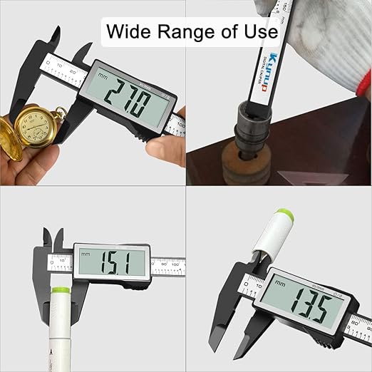 Kynup Digital Caliper with Large Screen, Caliper Measuring Tool, Micrometer Caliper Digital, Caliper Tool for Mechanics, Jewelers, Woodworkers, Inch and Millimeter Conversion (6Inch/150mm)