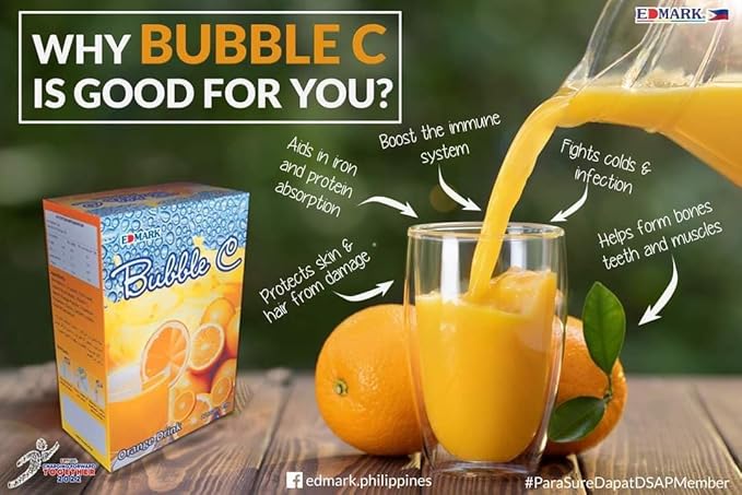 EDMARK Bubble C Instant Orange Drink, Troikani & CoCollagen Drink Bundle - 3 Pack