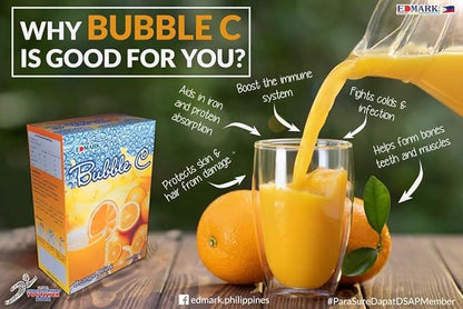 EDMARK Bubble C Instant Orange Drink, Troikani & CoCollagen Drink Bundle - 3 Pack